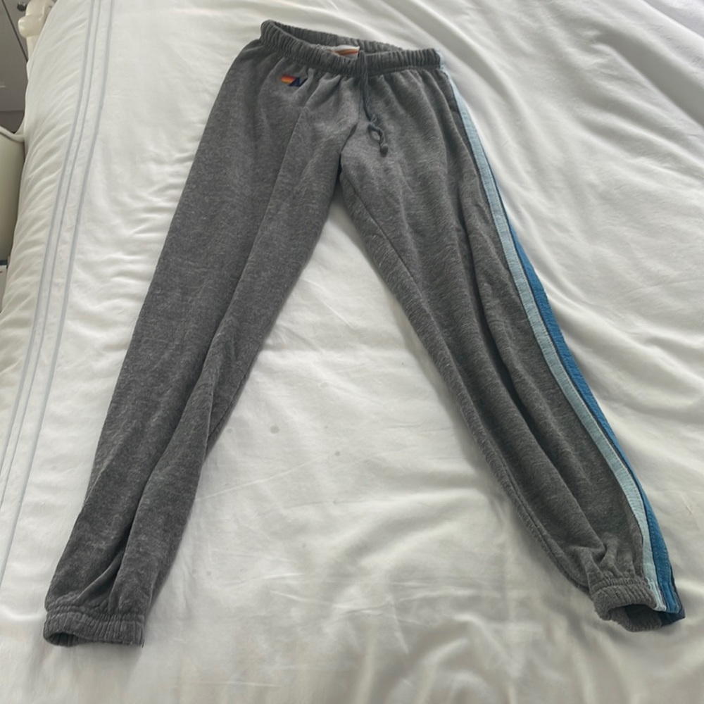 Aviator nation sweatpants grey and blue super cute just too small for me!! 😊💗